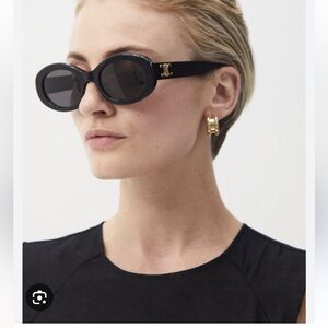 Celine Black Sunglasses with Gold Detail authentic